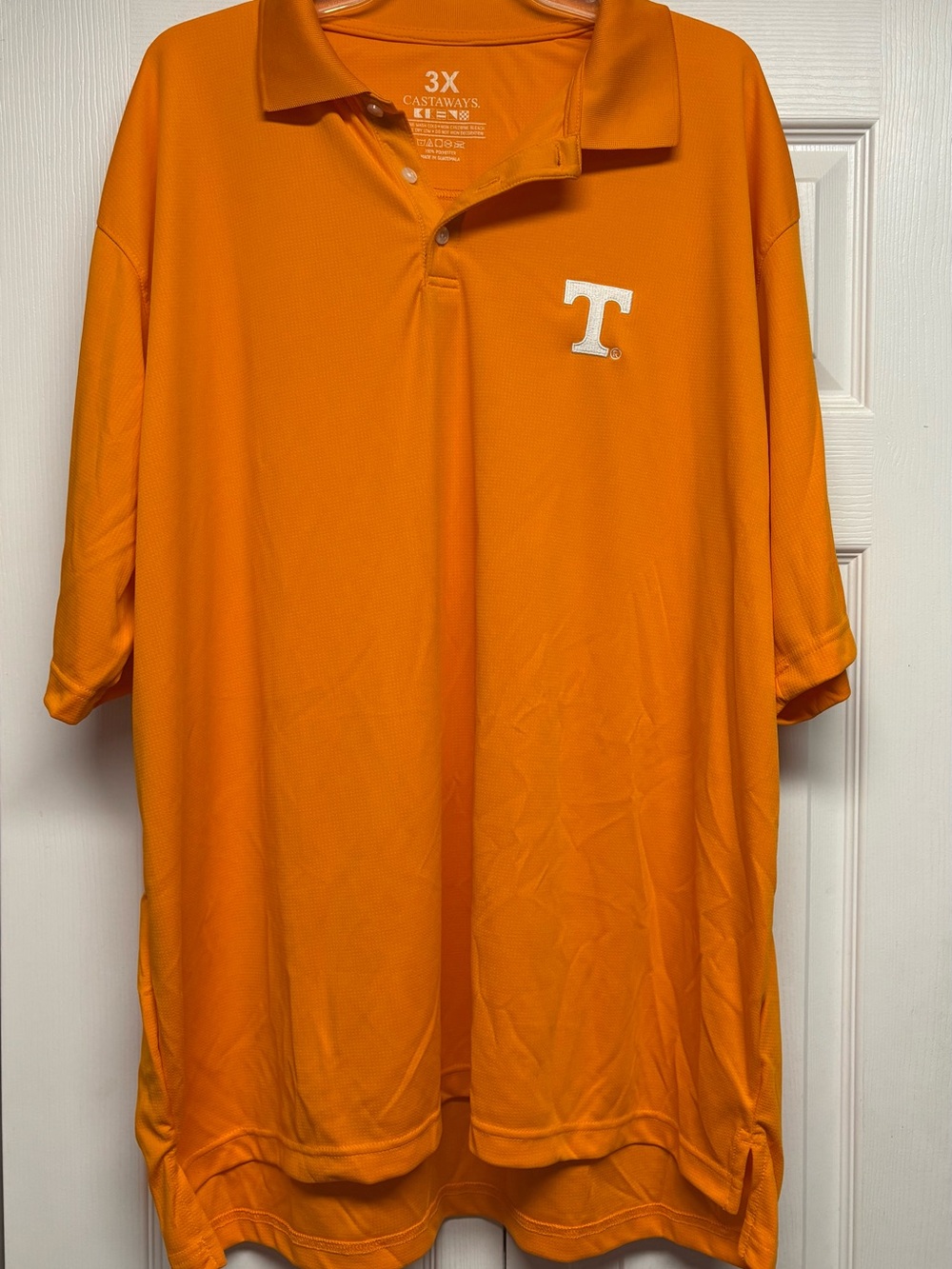 Castaway Orange Polo Shirt with White 'T' TN Vols